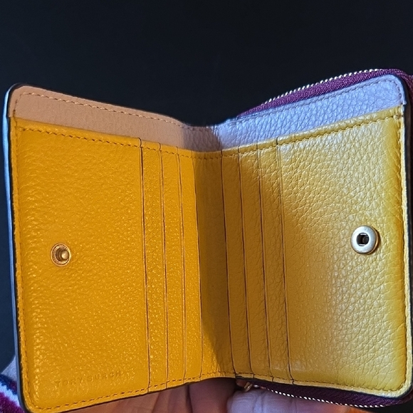 Tory Burch Plum Leather Wallet - Picture 3 of 6